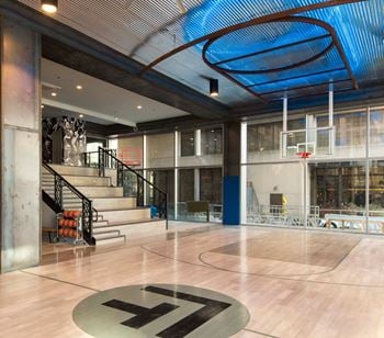 Indoor basketball court